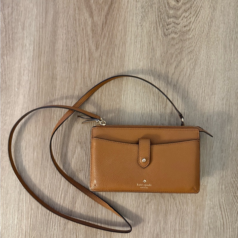 Kate Spade Tan Leather Crossbody Bag